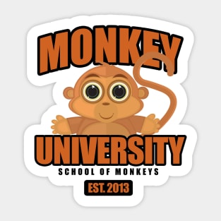 Monkey University Sticker